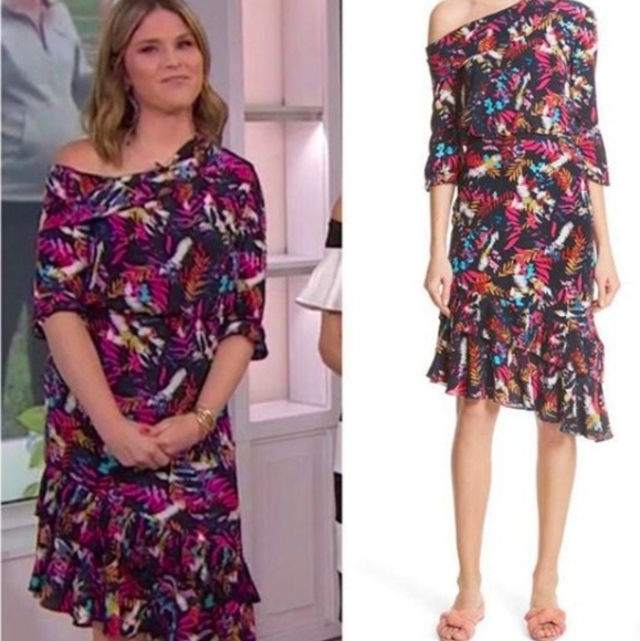 SALONI LEXI  SILK DRESS SIZE 2 - Picture 3 of 9